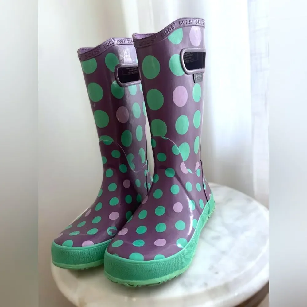 Bogs Kids rain boot Dots  size 3